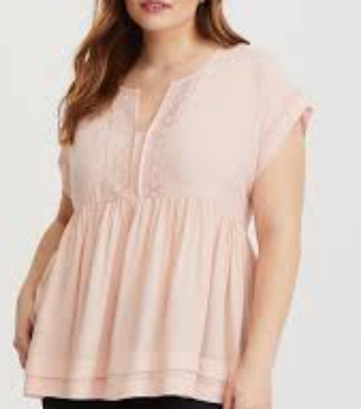 torrid Tops - Torrid 2X Dolman Tiered Babydoll Top